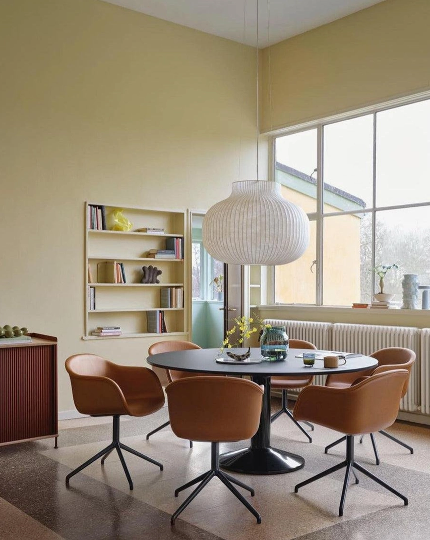 Modern ribbed cocoon pendant light fixture suitable for kitchen island and dining installations