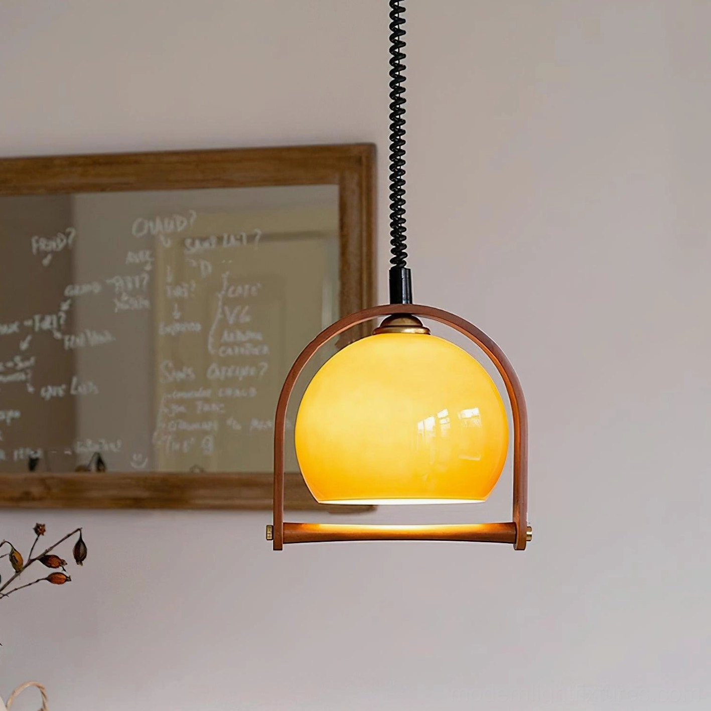 Kleine pendant lamp with 40W bulb compatibility LED equivalent energy efficient lighting