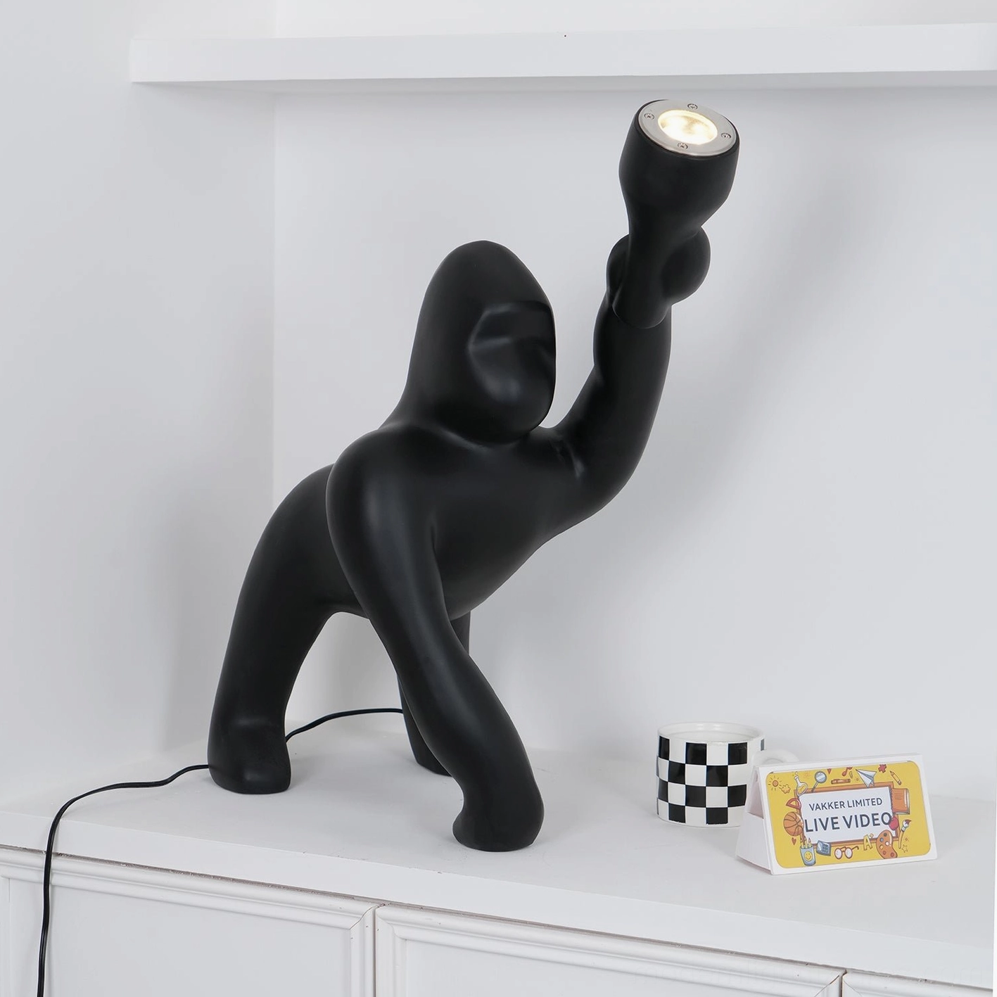 Kong sculptural floor lamp in architectural interior design photography, demonstrating professional styling and premium placement