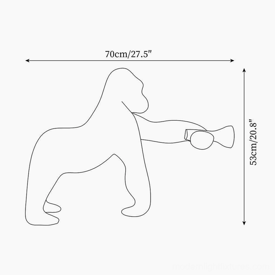 Kong floor lamp Model C design schematic showing 70cm diameter and 53cm height specifications in technical line drawing