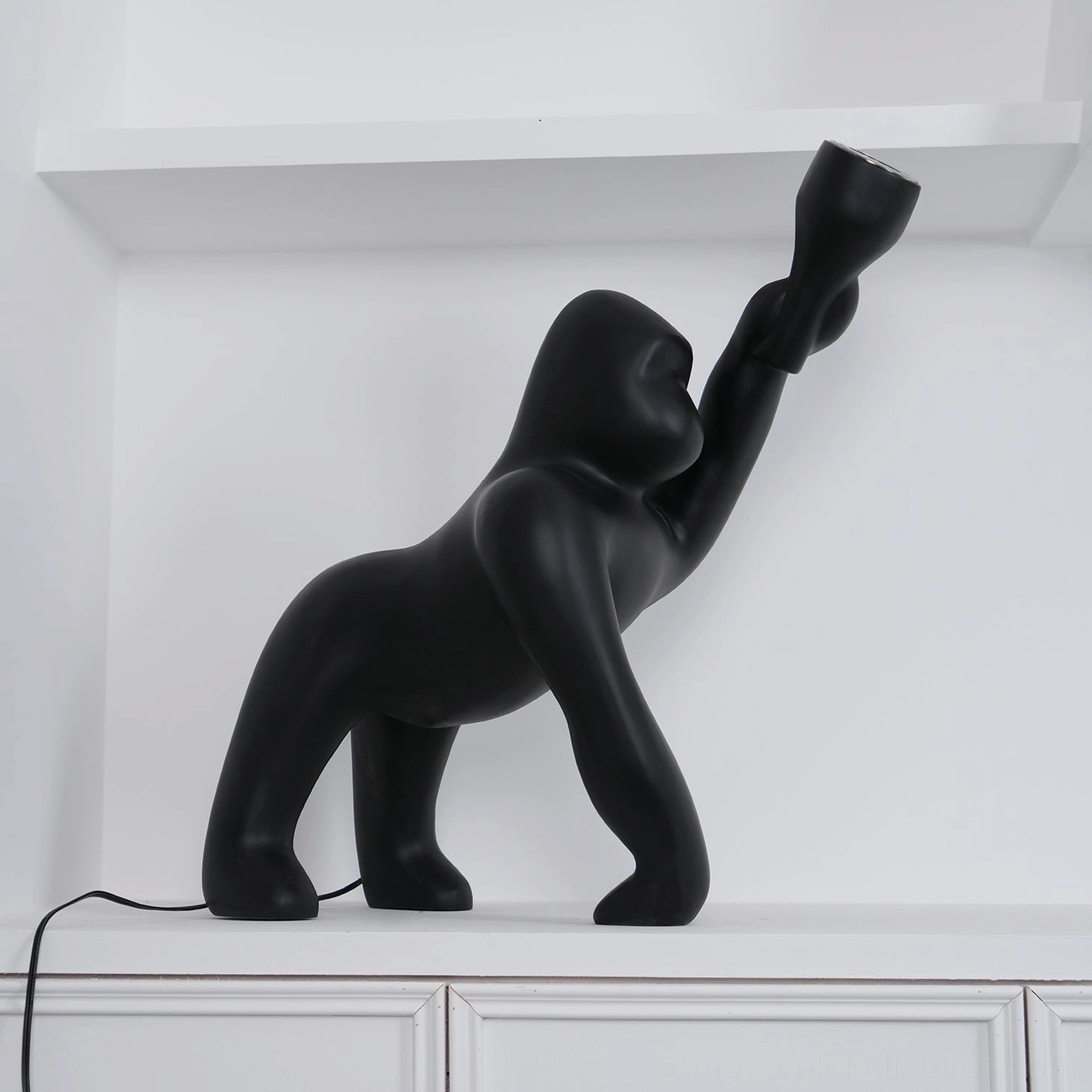 Kong sculptural floor lamp premium resin material quality and craftsmanship in fine contemporary lighting art piece