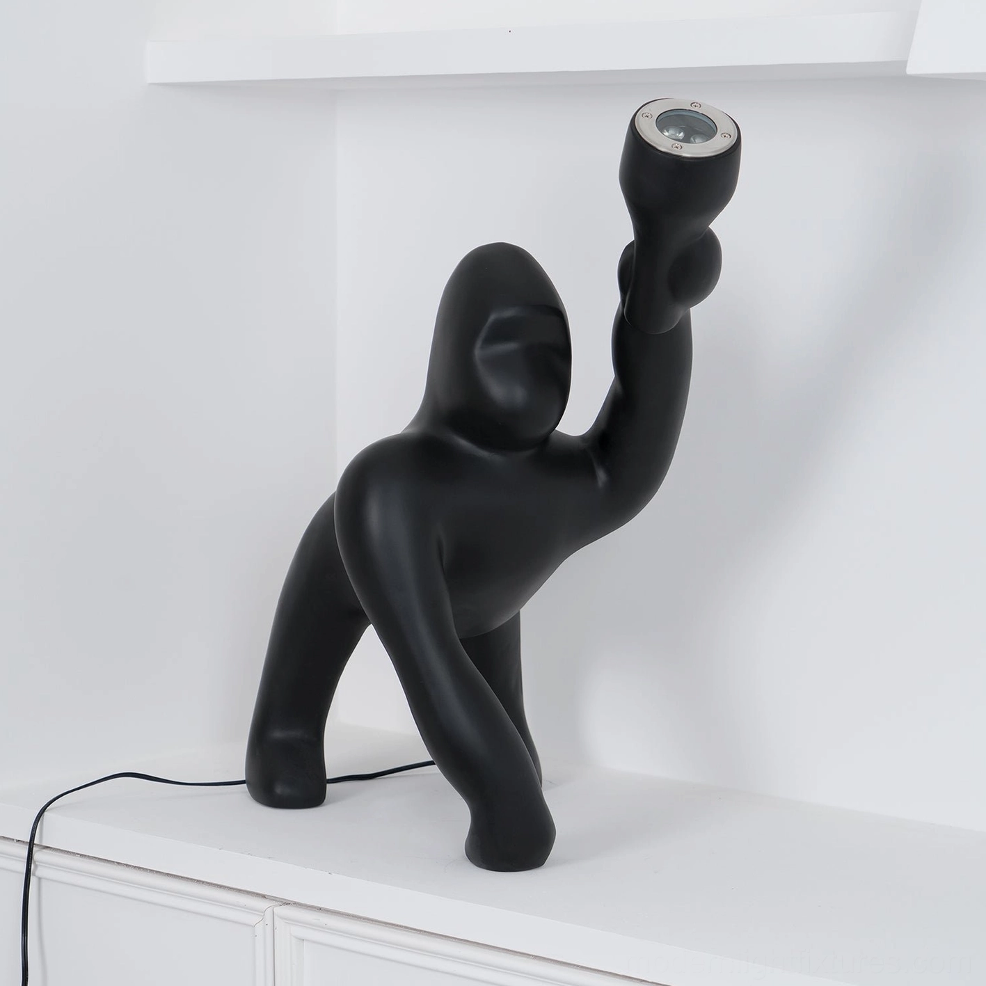 Kong floor lamp zoomorphic design representing intersection of fine art industrial production and functional everyday living