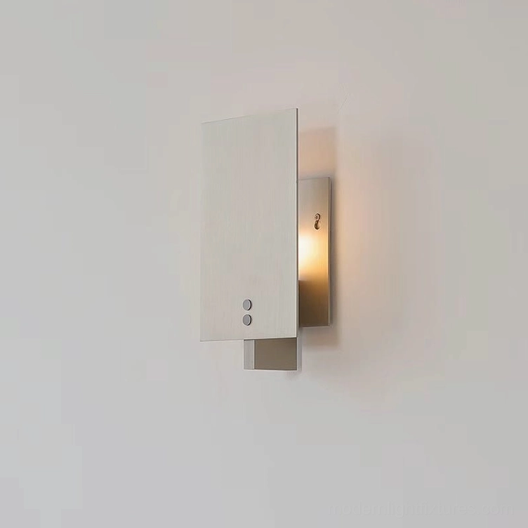 Kyren silver finish wall sconce contemporary minimalist fixture showcase lighting
