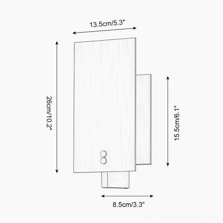 Kyren minimalist wall sconce mounted flanking artwork in contemporary home office workspace above floating desk