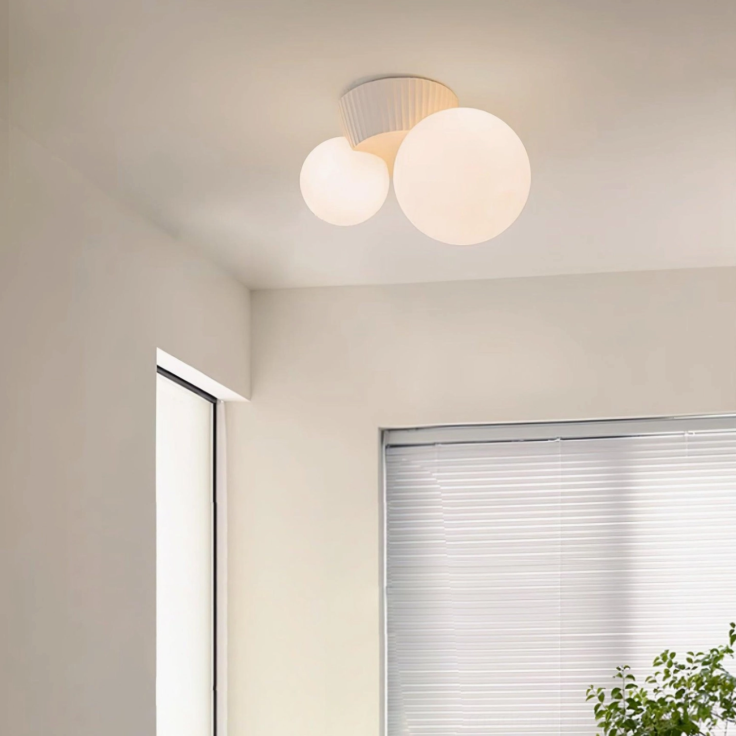 Land ceiling light in bold red showing Mediterranean-inspired design aesthetic