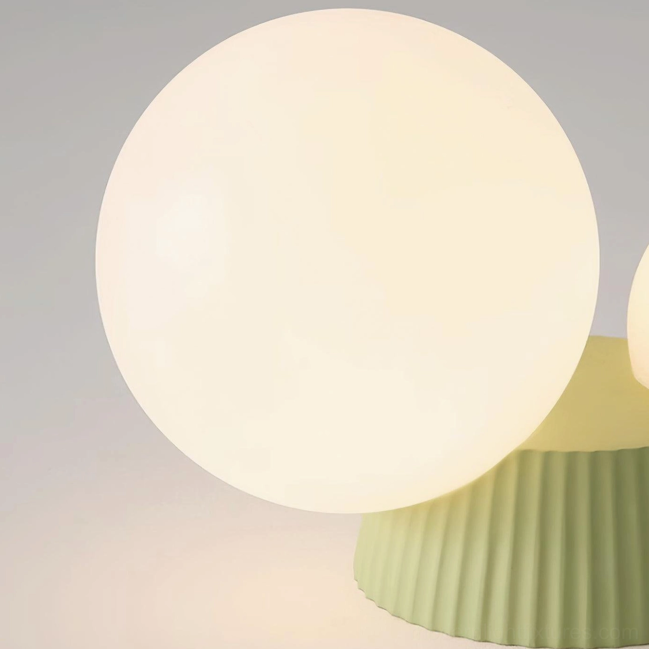 Land resin ceiling light with textured mineral-inspired base in Scandinavian interior style
