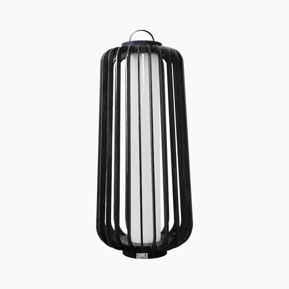 Lanvera large outdoor table lamp stainless steel black rechargeable dramatic contemporary