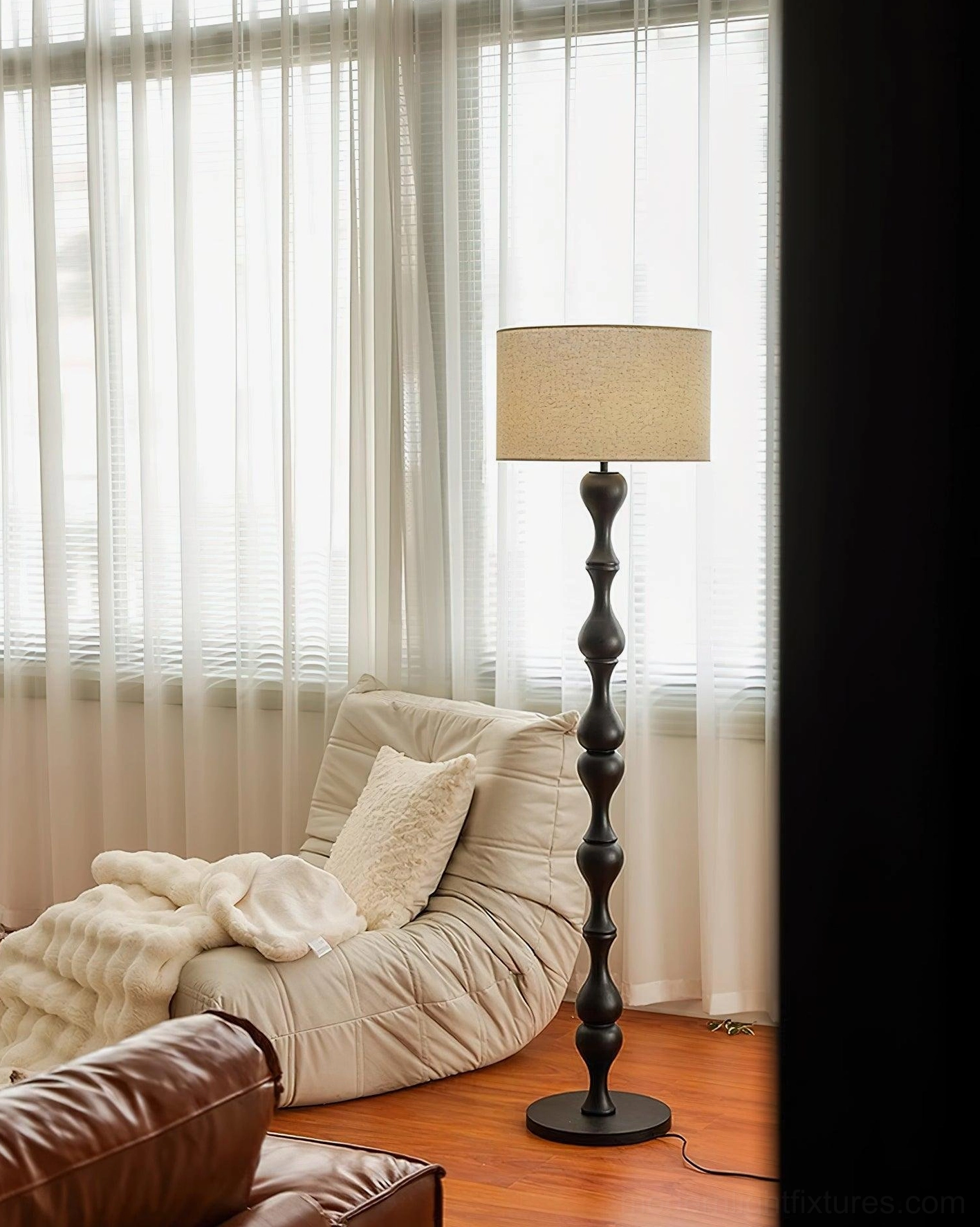 Laredo floor lamp warm glow evening ambiance comfortable living space