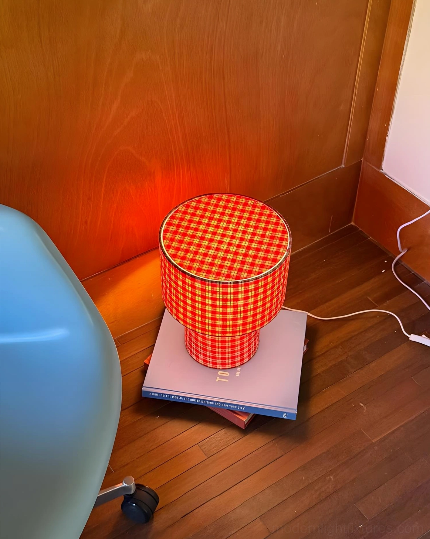 Latticefield geometric table lamp warm glow ambient lighting mid-century modern inspired design