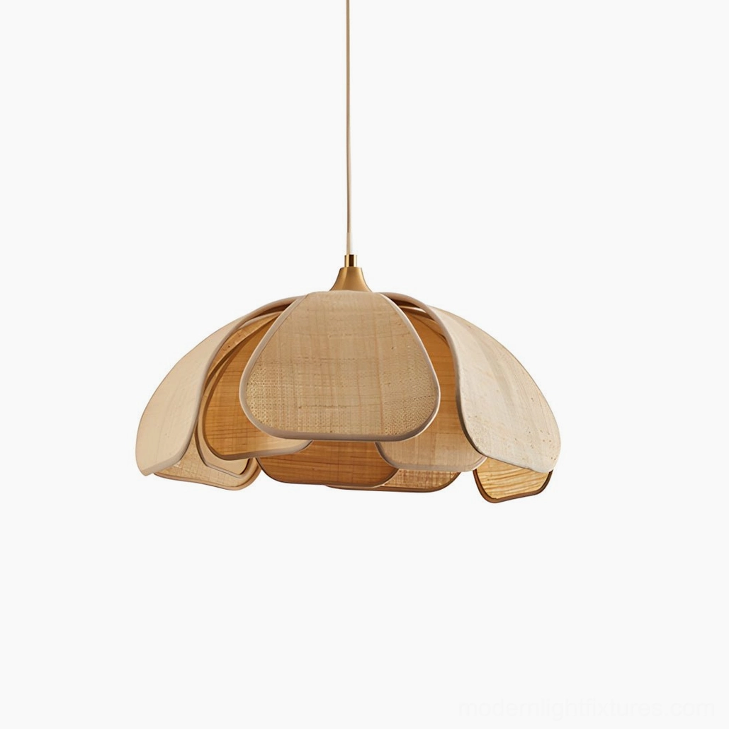Latticeon 60cm medium woven pendant light in gold and beige, ideal for standard dining areas