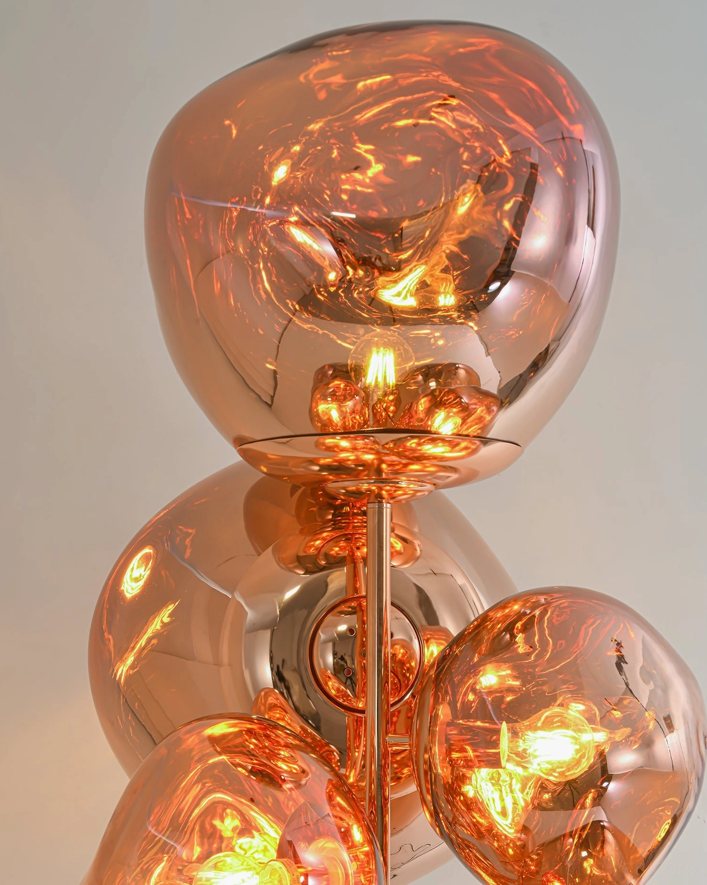 Modern lava bubble floor lamp large model in luxury home entryway setting