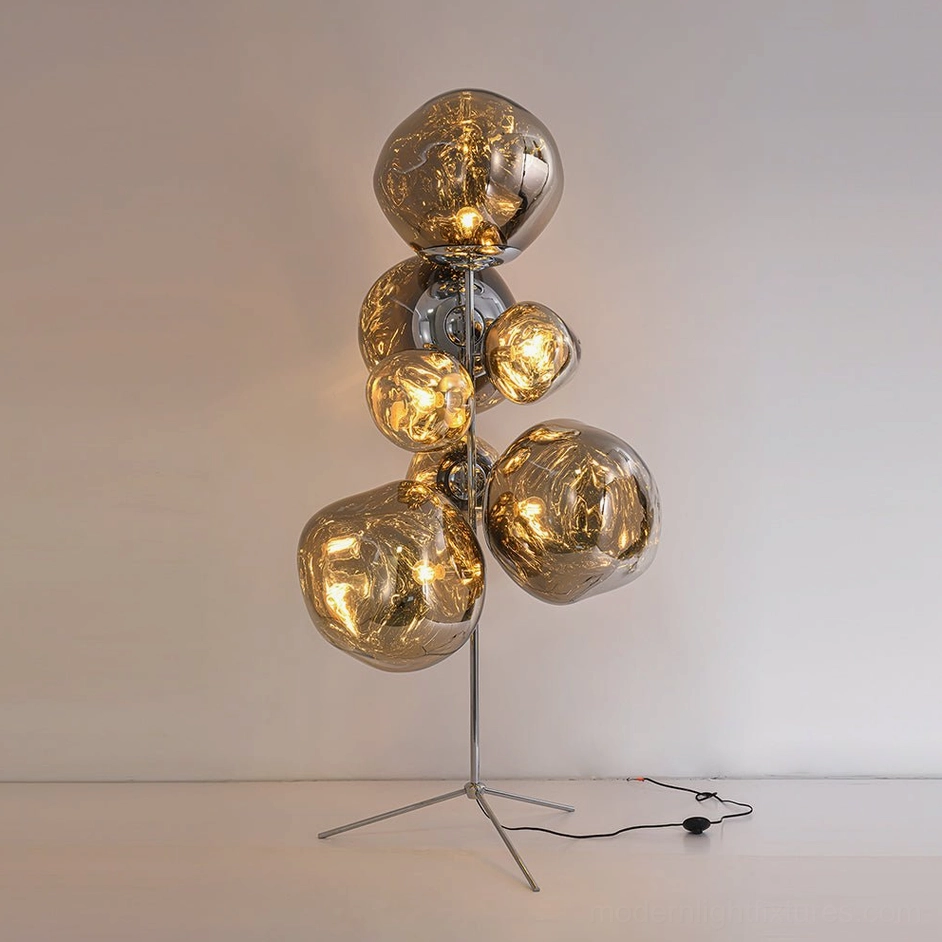 Lava bubble floor lamp large 180cm variant in designer home office ambiance
