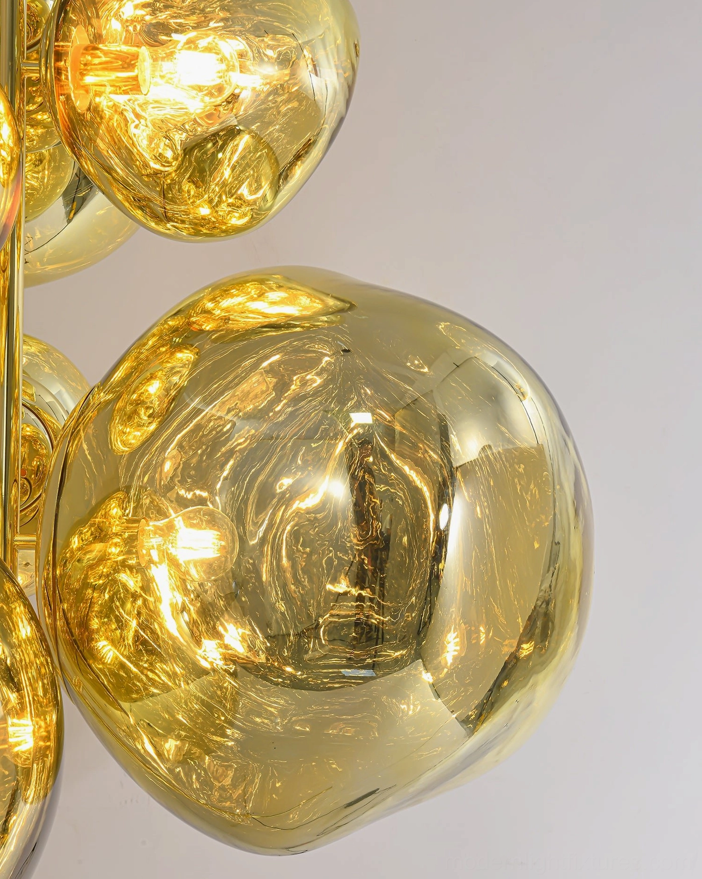Large bubble floor lamp 180cm height creating statement lighting in contemporary space