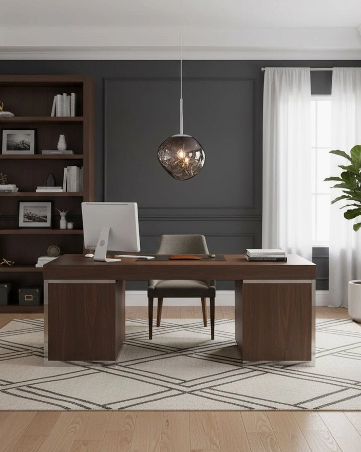 Pendant light fixture interior illumination with fractured light output detail