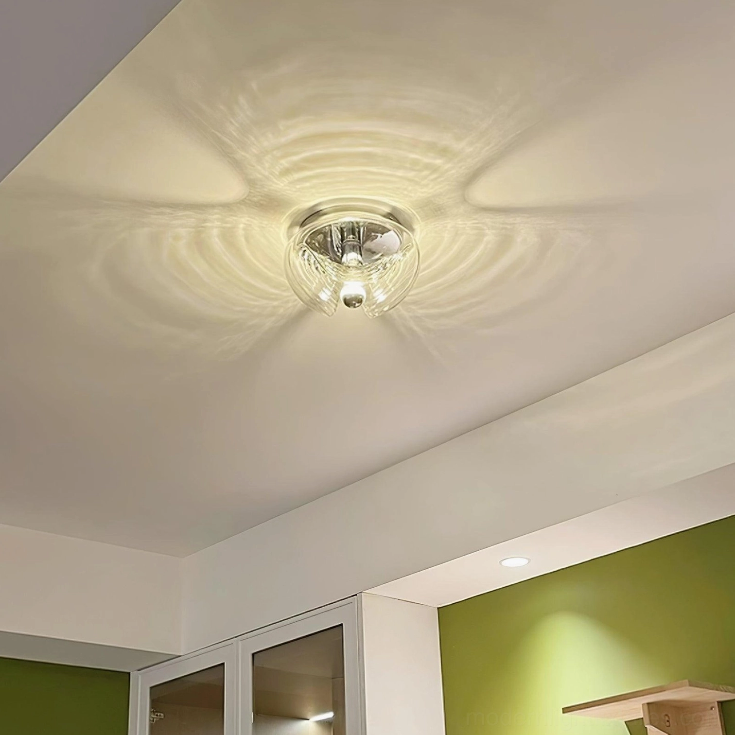 Modern ripple glass sconce clear glass option maximum light transmission