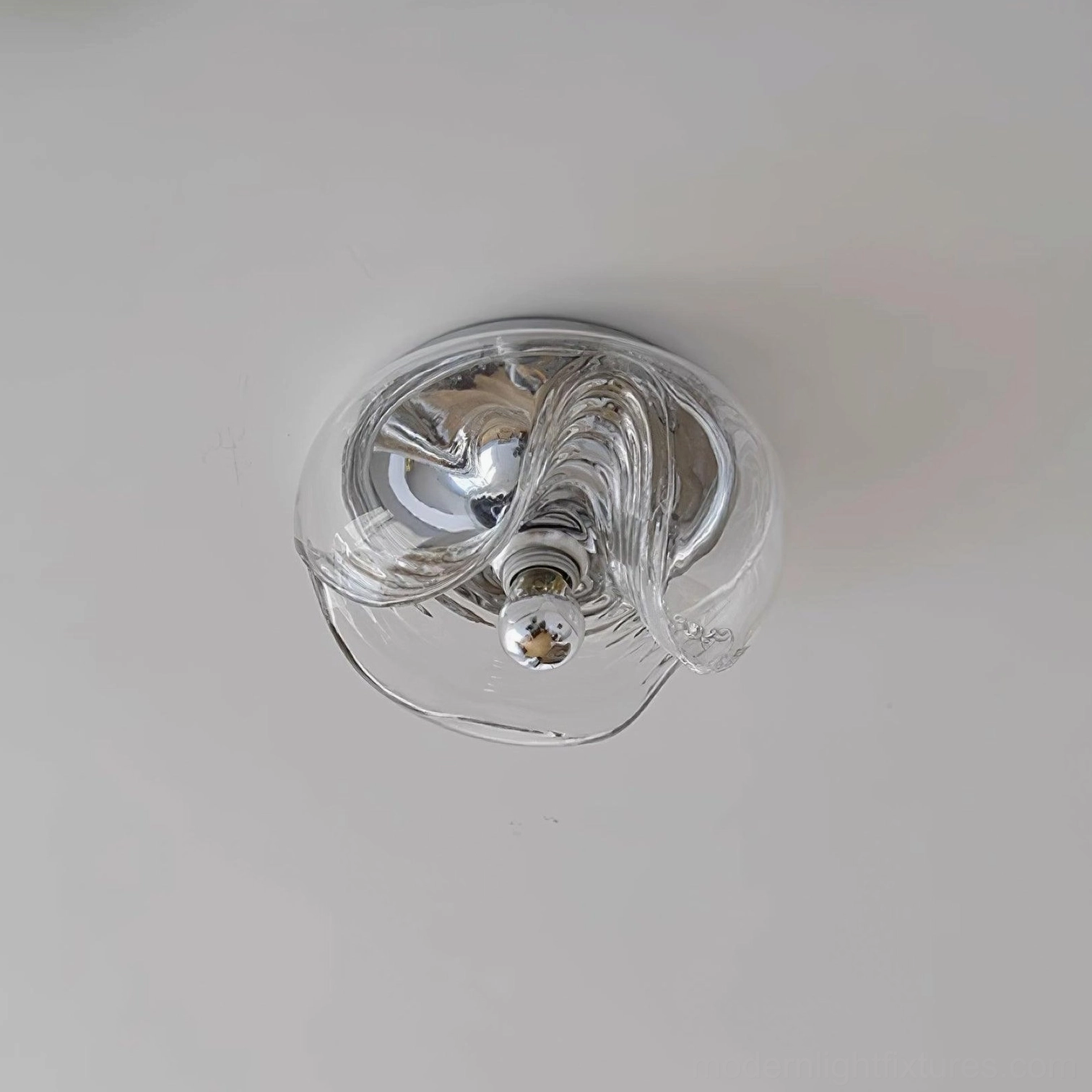 Wave glass wall sconce Scandinavian minimalist interior design style