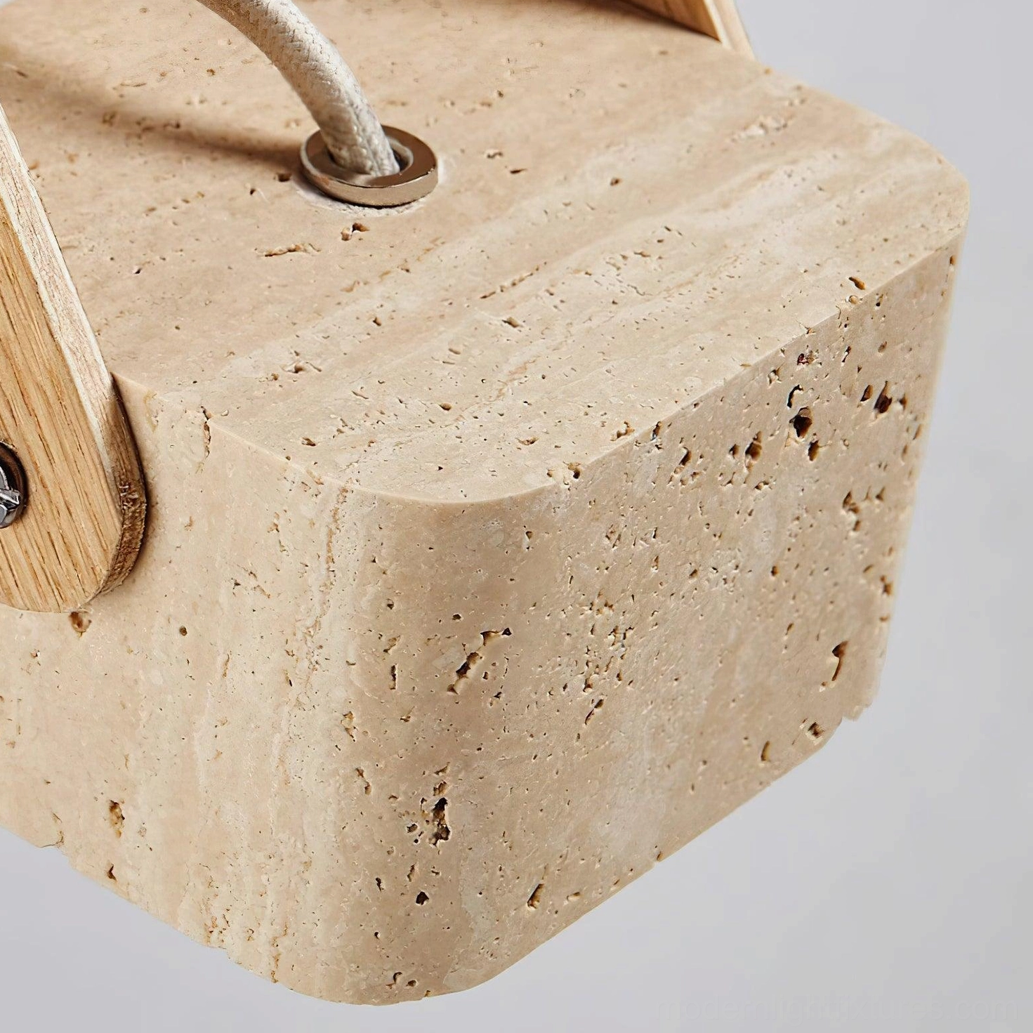 Leitura travertine pendant lamp modern minimalist hanging stone light fixture