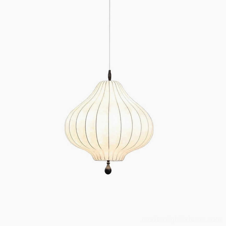 Leocadia white striped pendant light detail showcase, contemporary lighting fixture design elements