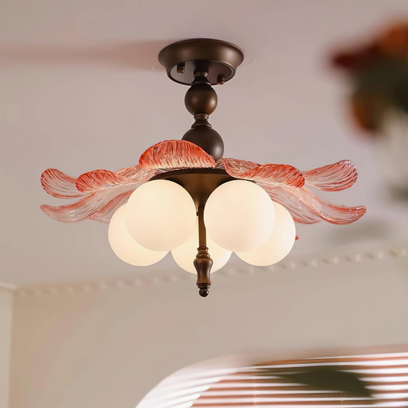 Levara ceiling light fixture showing architectural integration with interior design