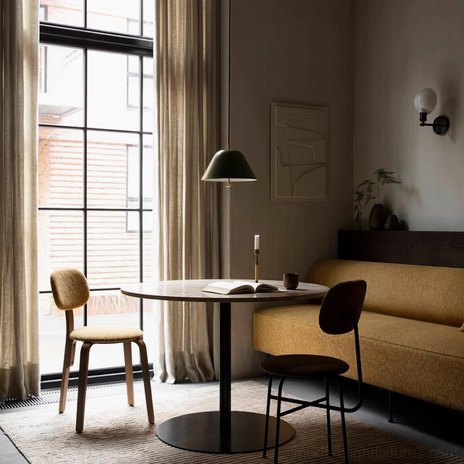 Levitate pendant light fixture showcasing mid-century modern geometric dome aesthetic