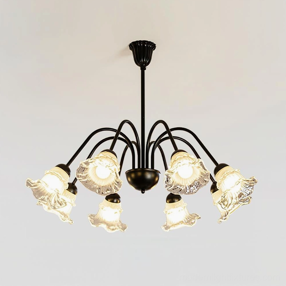 8-head Lilura floral chandelier large statement piece modern ceiling fixture with multiple arms
