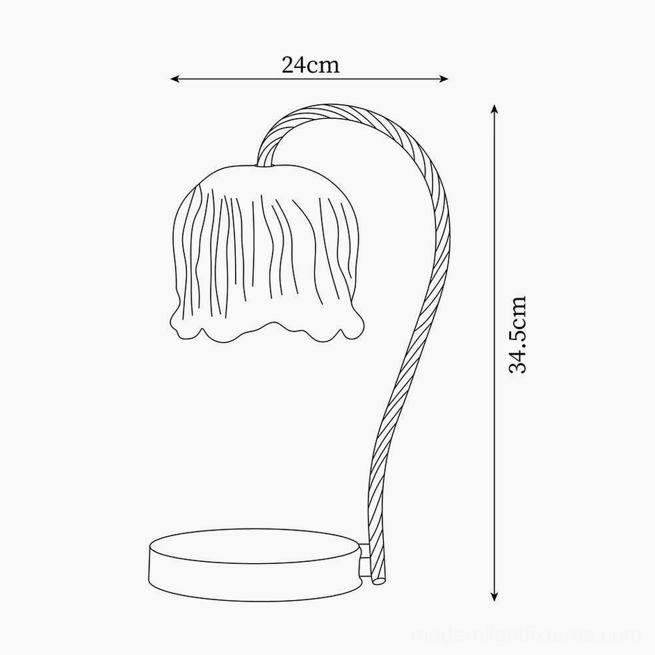 Candle warmer lamp technical drawing with dimensions 24cm width and 34.5cm height specifications