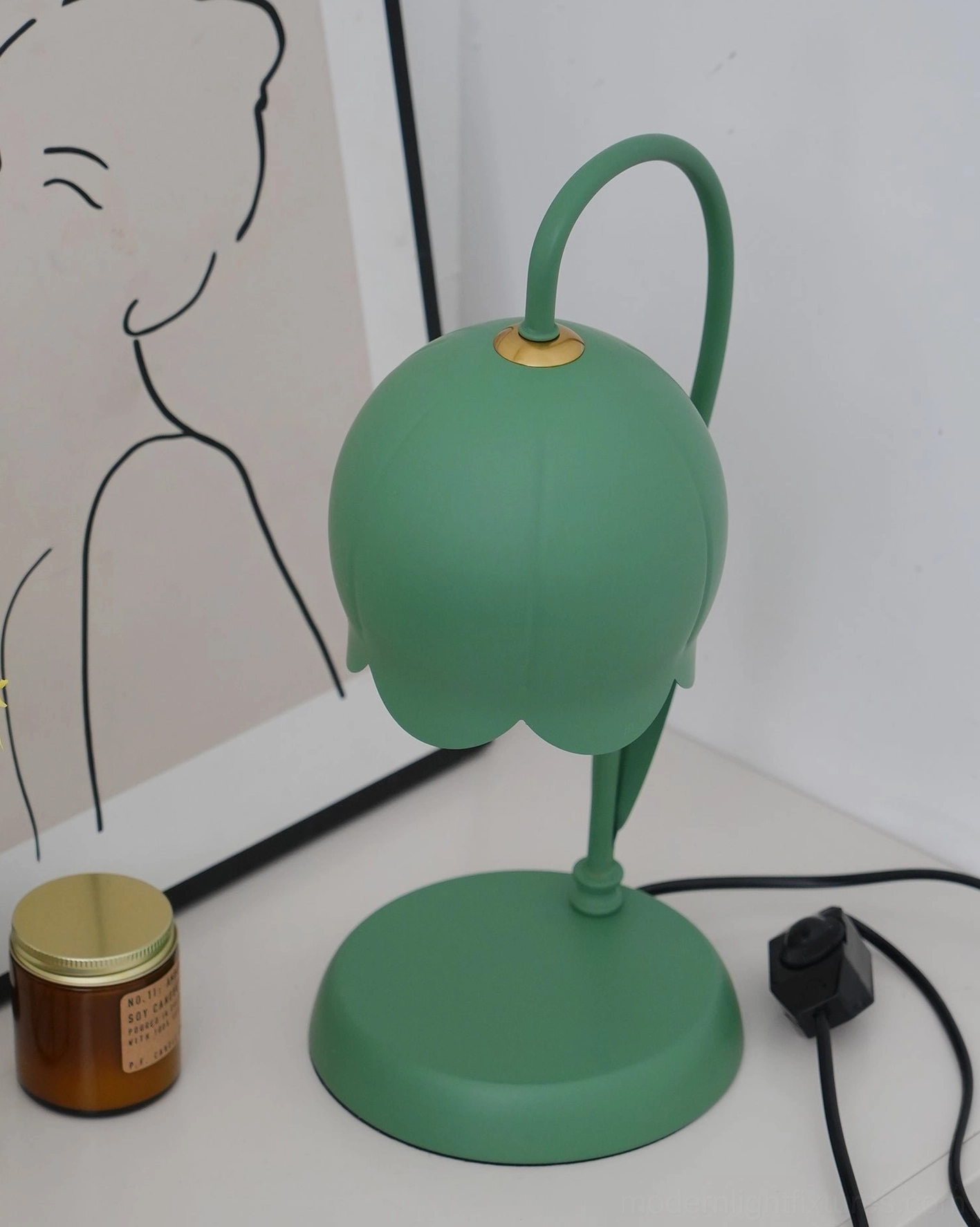 Lily candle warmer lamp multi-angle product showcase showing all four color options available