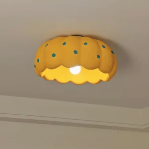 Limonelle 50cm ceiling light mounted on white ceiling in contemporary home interior with warm decor