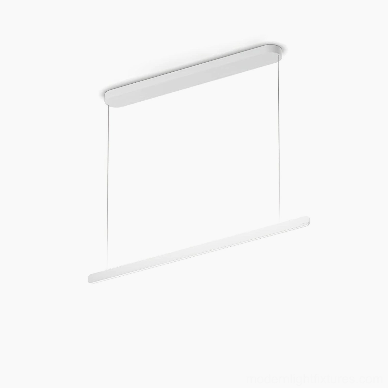Modern linear pendant fixture hardwired installation in luxury residential application