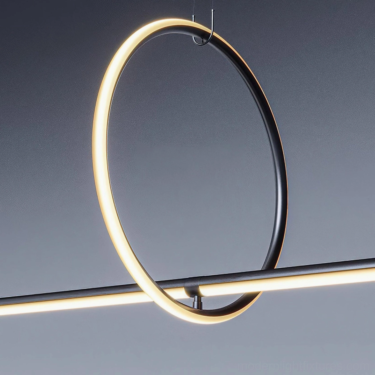 Linear pendant light multiple size options comparison for various kitchen island and dining configurations