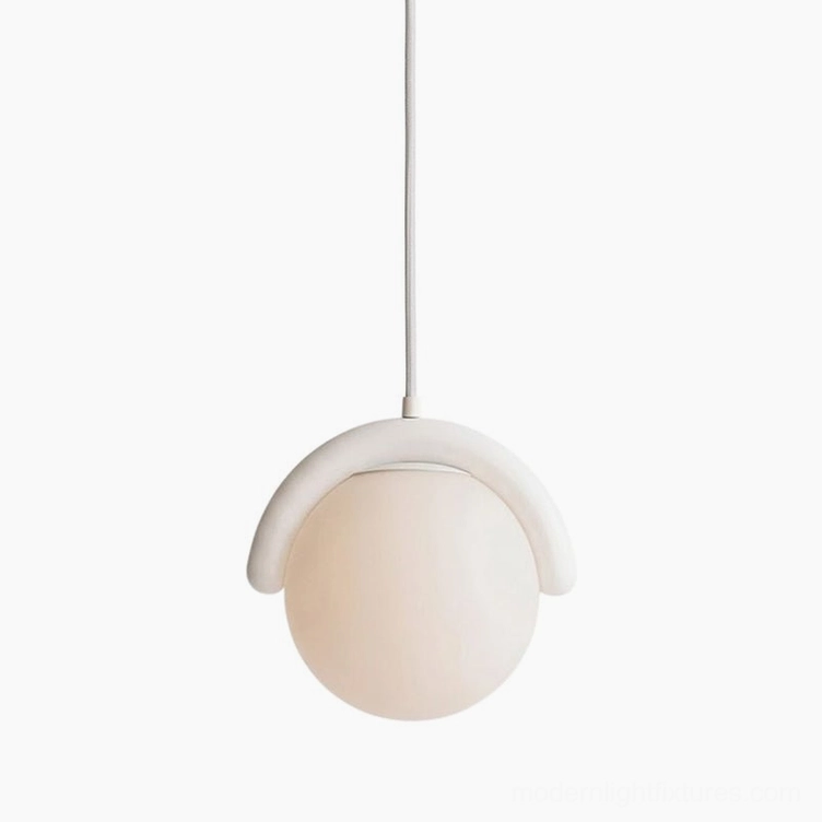 Contemporary linear wave pendant lamp multiple head lighting fixture close-up view