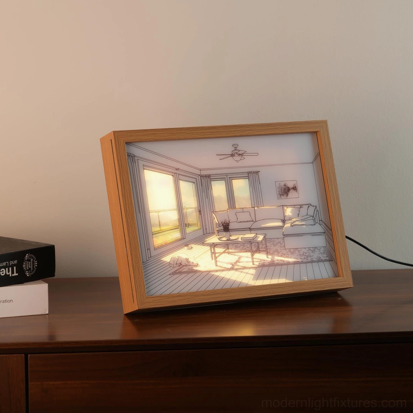 Contemporary three-color LED art wall light suitable for living room dining accent