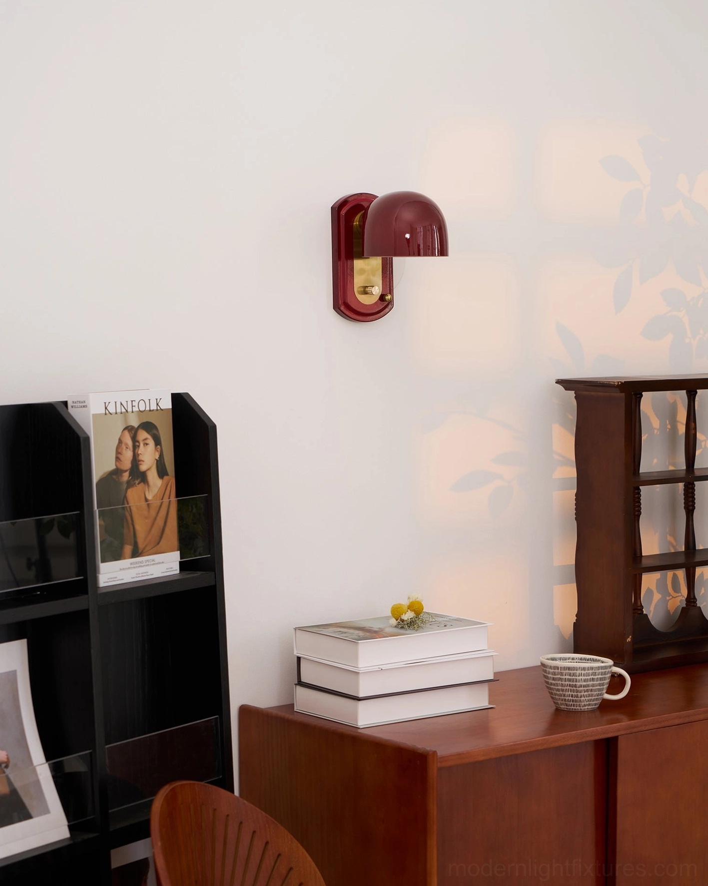Lolita wall sconce showing dimmer-compatible warm light adjustment for mood customization from bright to ambient
