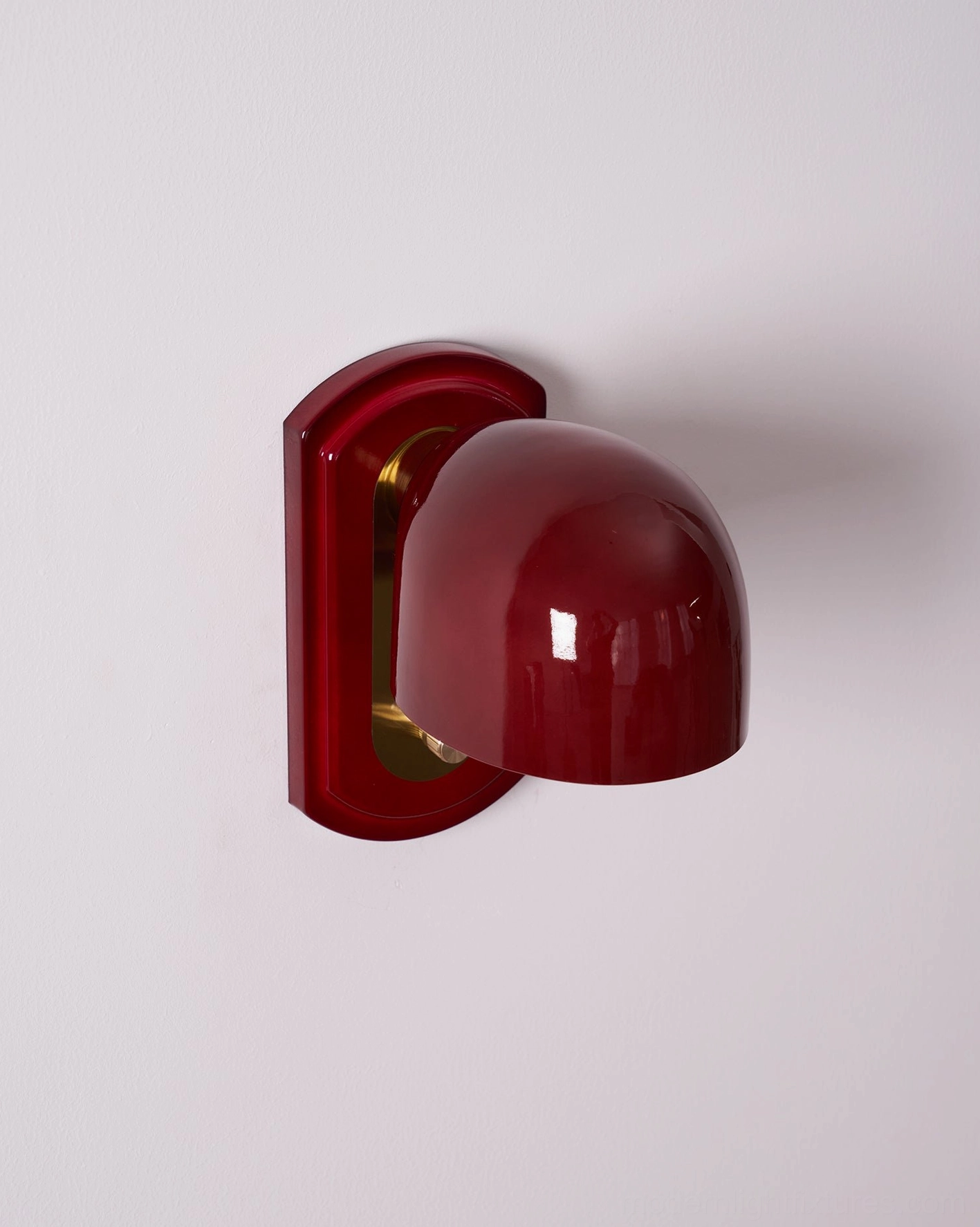 Lolita wall sconce dual finish comparison showing gold and red burgundy color options for different interiors