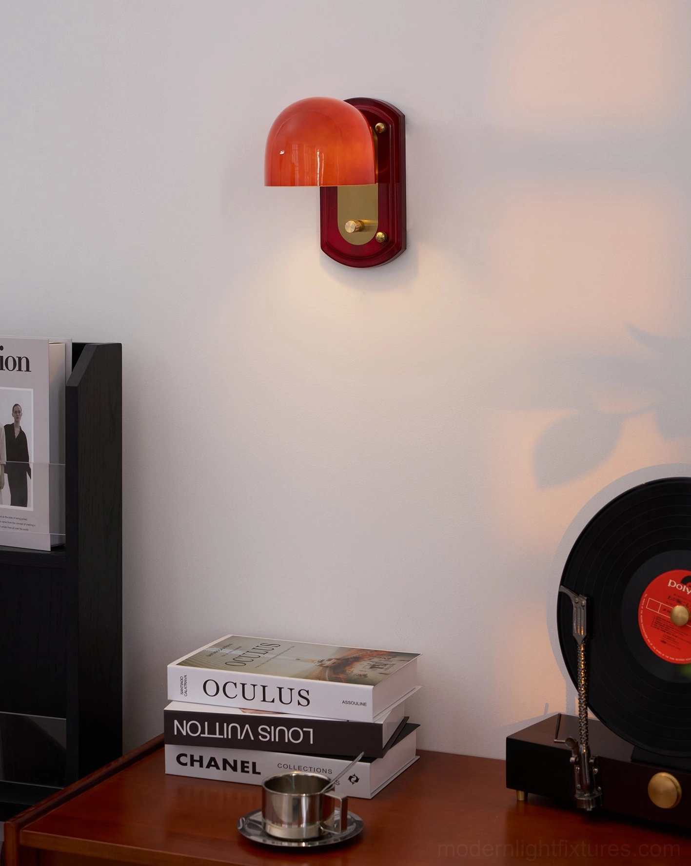 Lolita dome wall sconce in transitional home design blending traditional elegance with contemporary simplicity
