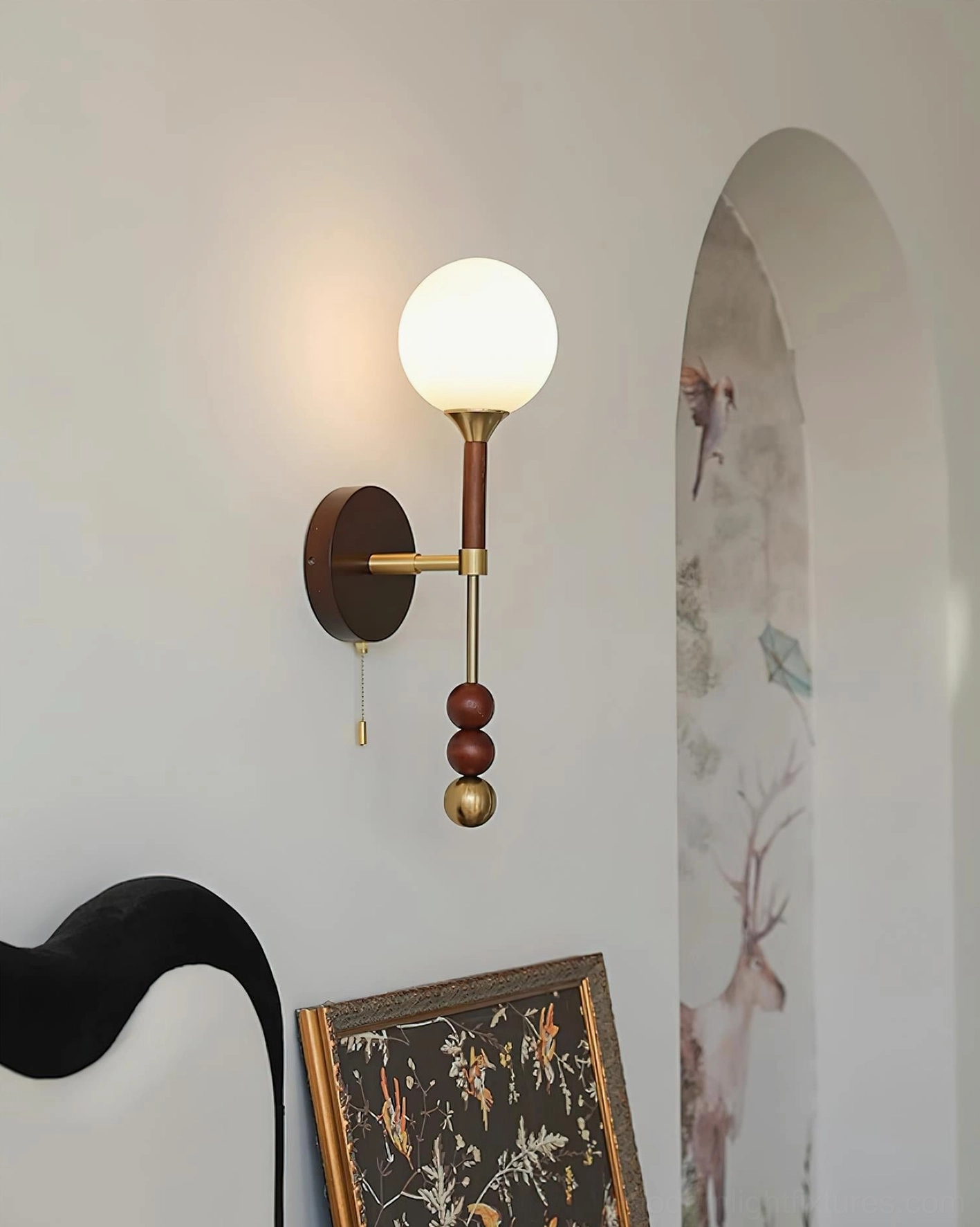 Lolli wall sconce product photography highlighting sculptural form and contemporary design