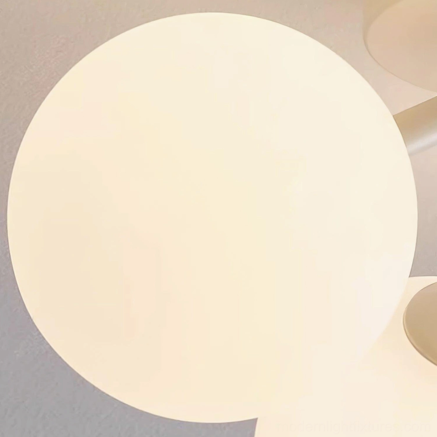 Modern Nordic white ceiling light fixture three frosted glass globes flush mount