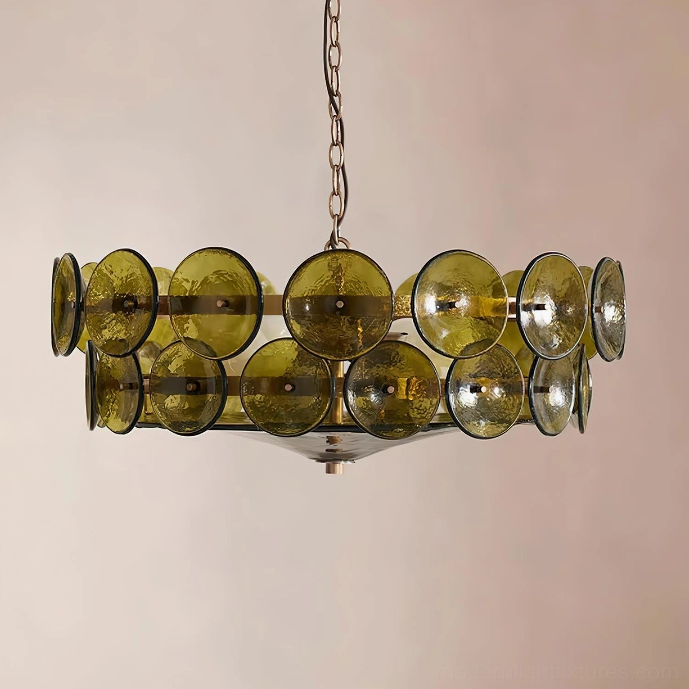 Lorenzo brass chandelier contemporary dining room overhead ambient lighting