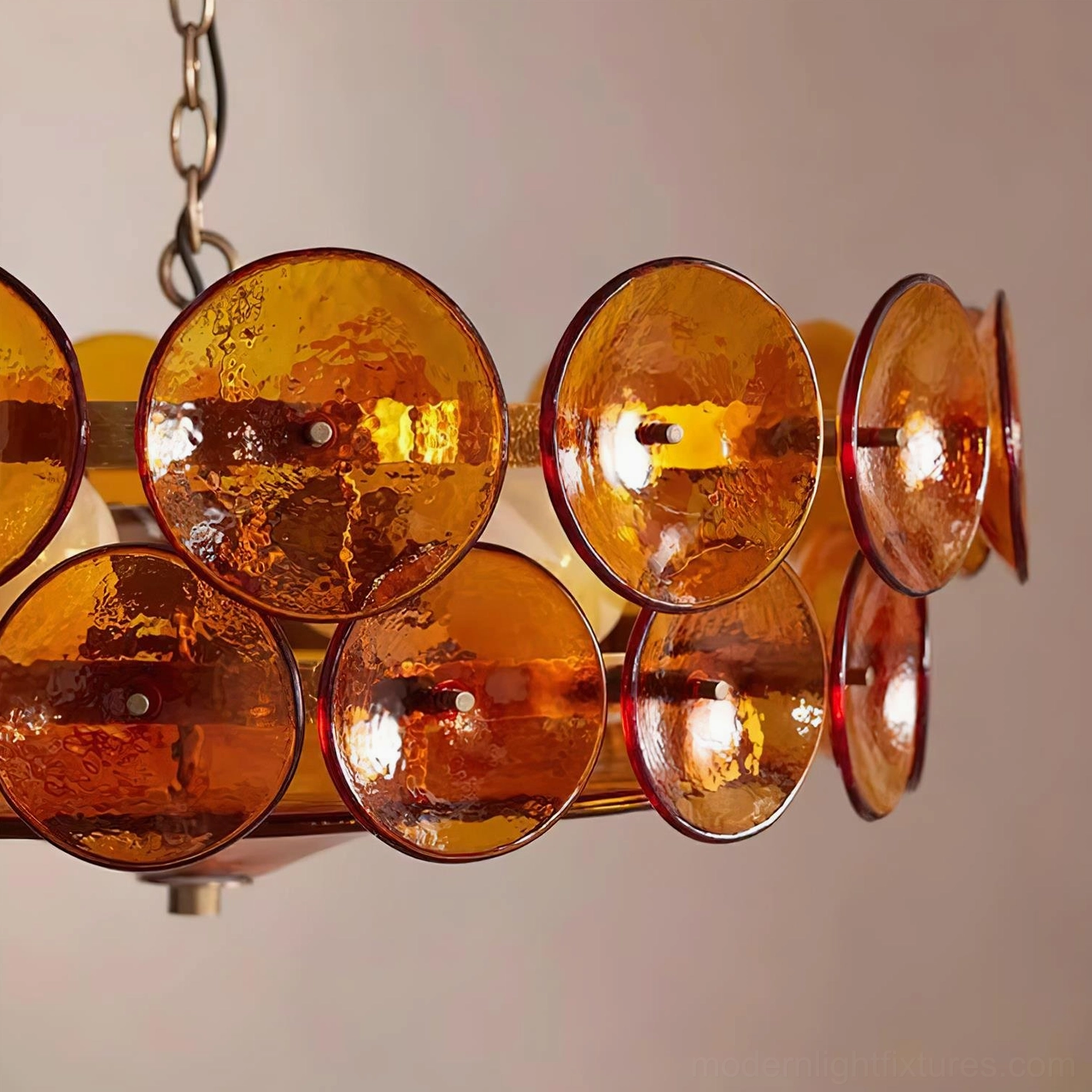 Lorenzo hand-cast glass chandelier eclectic bohemian interior setting