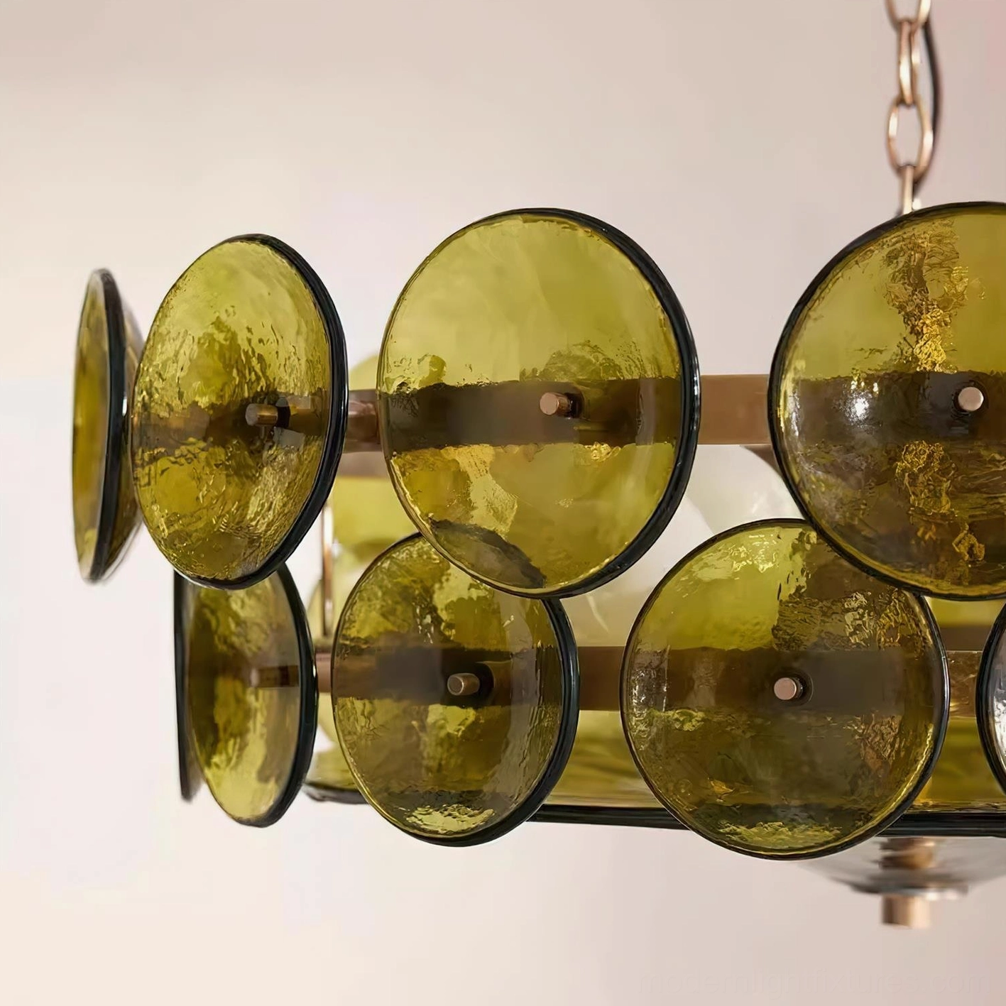 Lorenzo hand-cast glass chandelier halo arrangement sculptural design