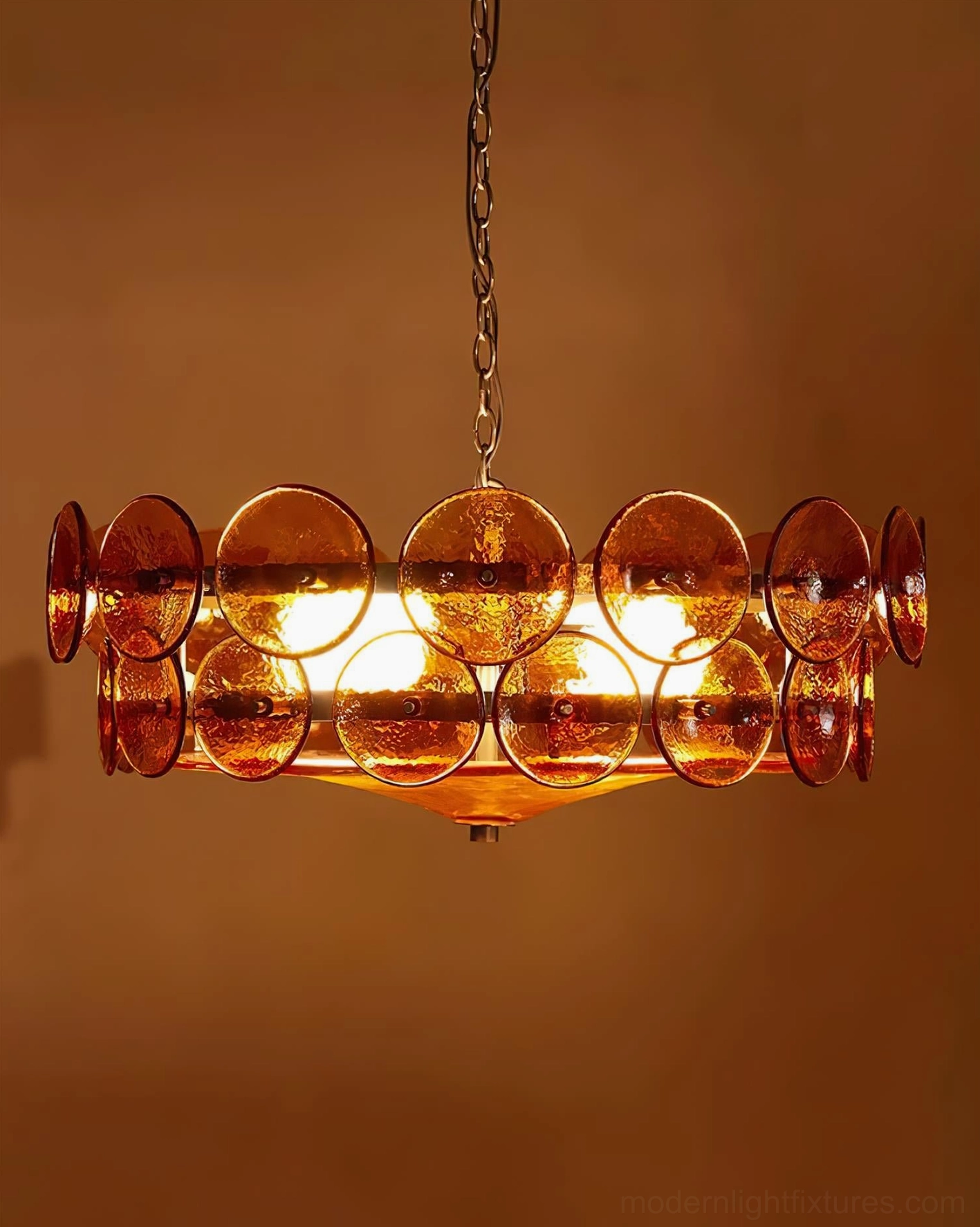 Lorenzo glass chandelier contemporary mid-century modern aesthetic