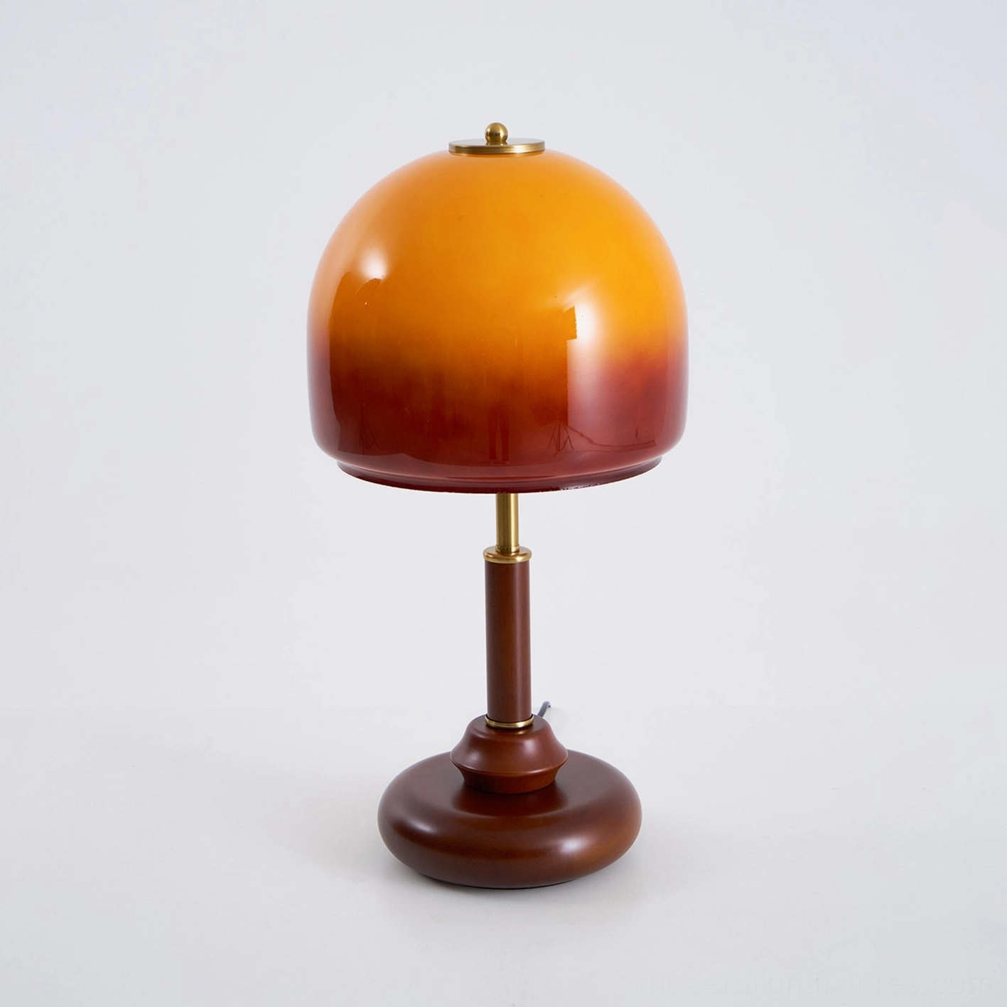 Luciano mid-century modern table lamp demonstrating dimmer switch compatibility for adjustable warm lighting