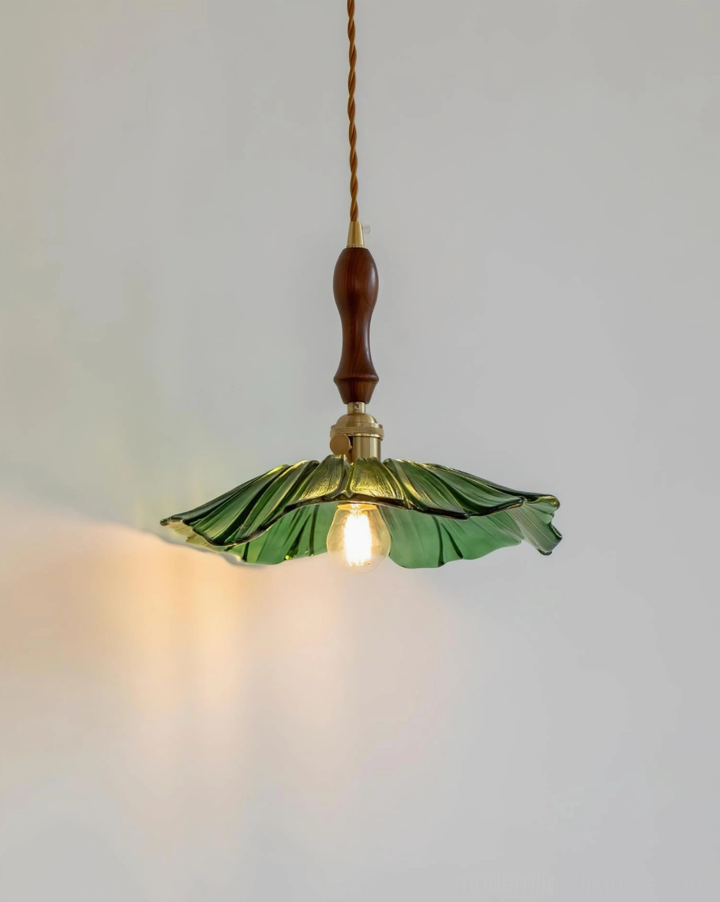 Hand-blown glass pendant light Lucira, multiple color variations and finish options
