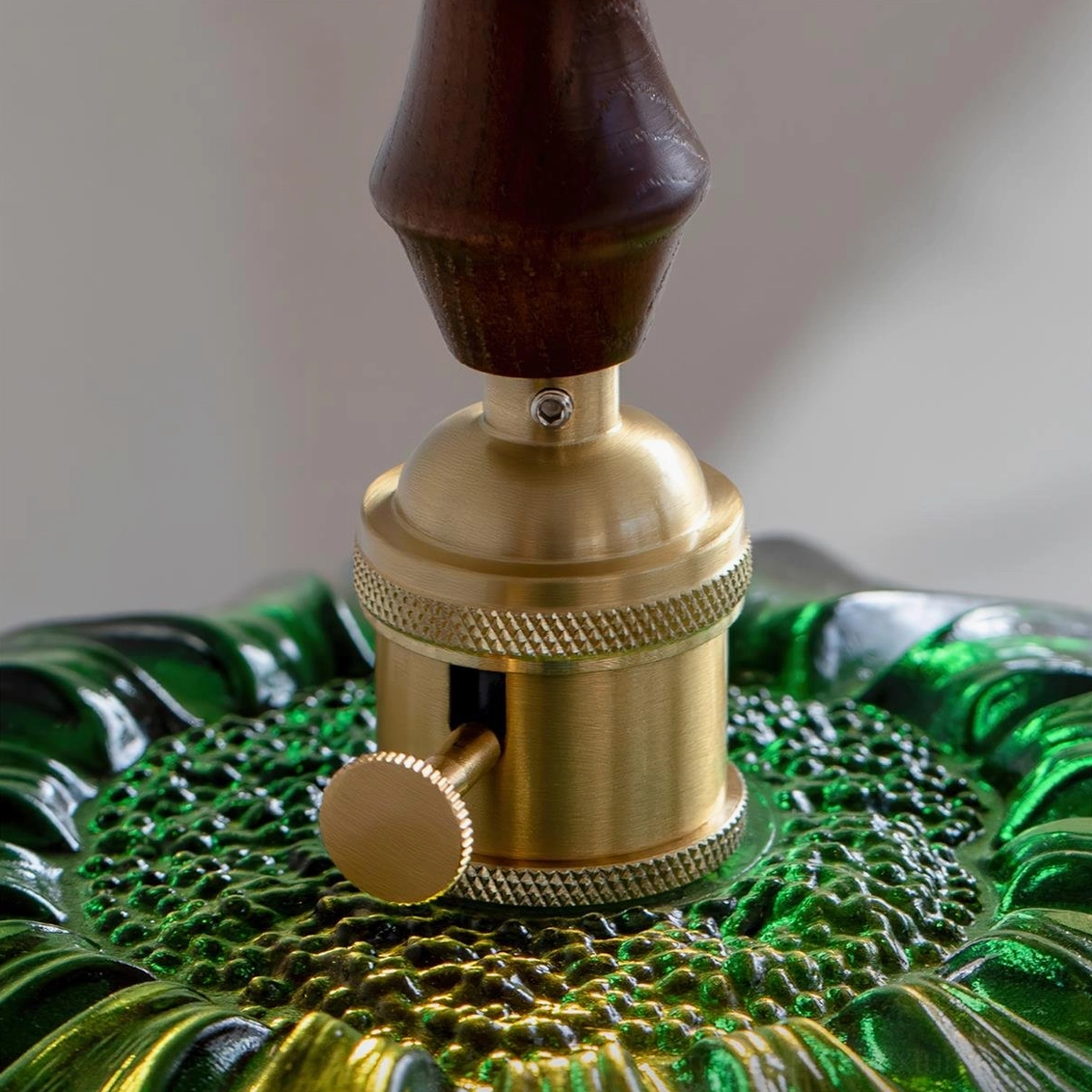 Hand-crafted glass pendant light with organic lotus form, contemporary aesthetic design