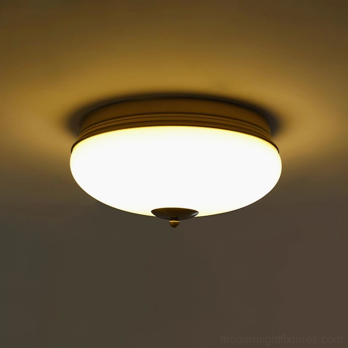 Ludo flush mount ceiling light available in black and brass finishes for modern home décor
