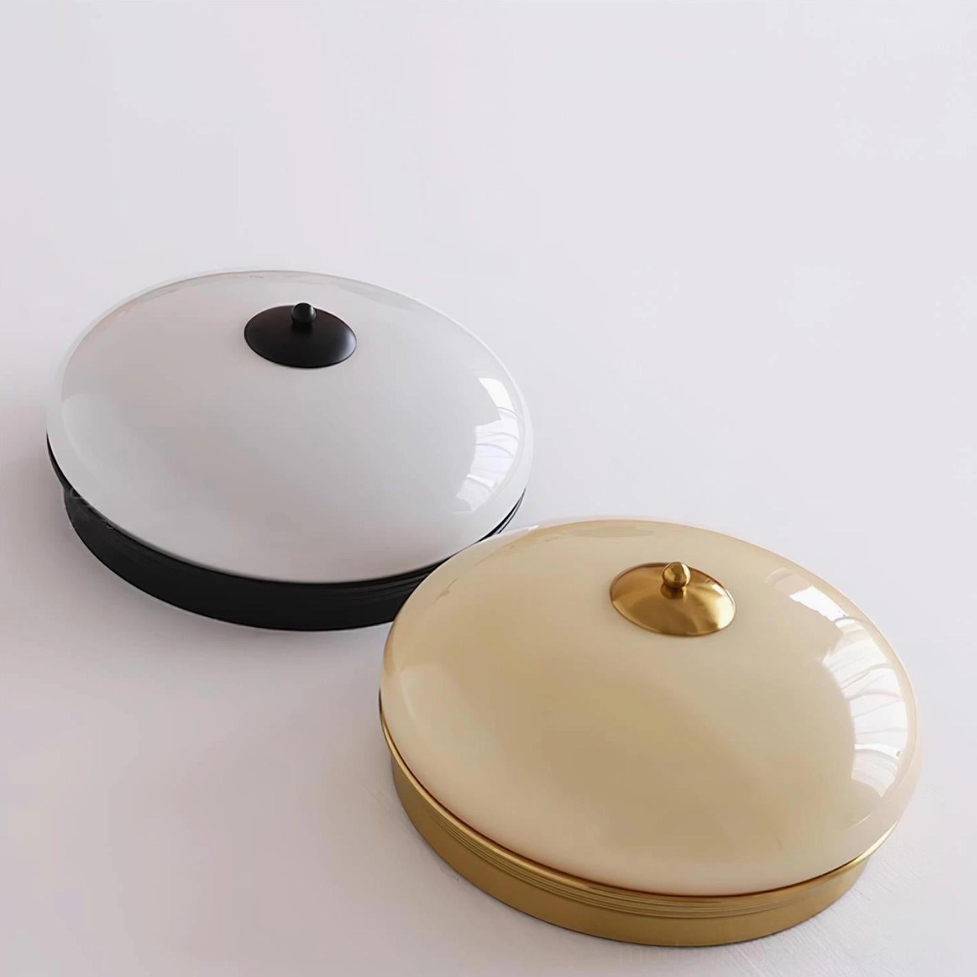 Ludo integrated LED ceiling fixture with warm white 3000K color temperature illumination