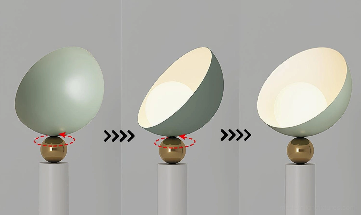 Modern Lulu floor lamp mid-century inspired design in minimalist interior space