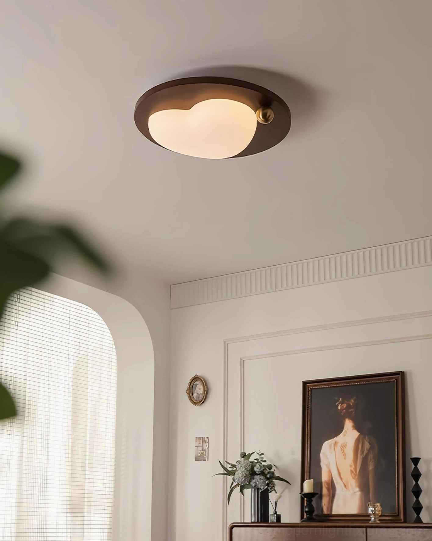 Contemporary cloud-shaped ceiling light fixture creating soft diffused illumination