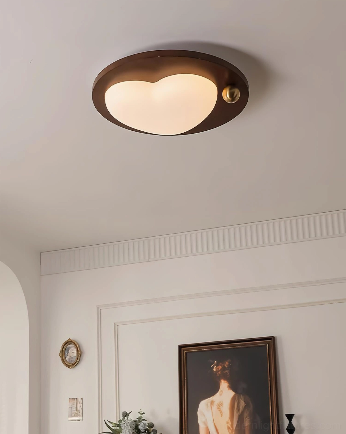 Cloud ceiling light fixture with cool white 6000K LED color temperature option
