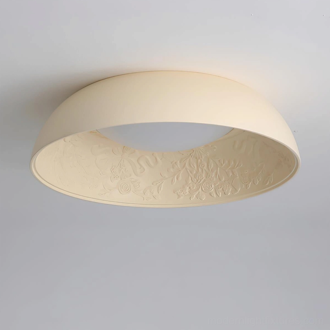 Lumina flush mount ceiling light full product view showing clean minimalist exterior and integrated LED design
